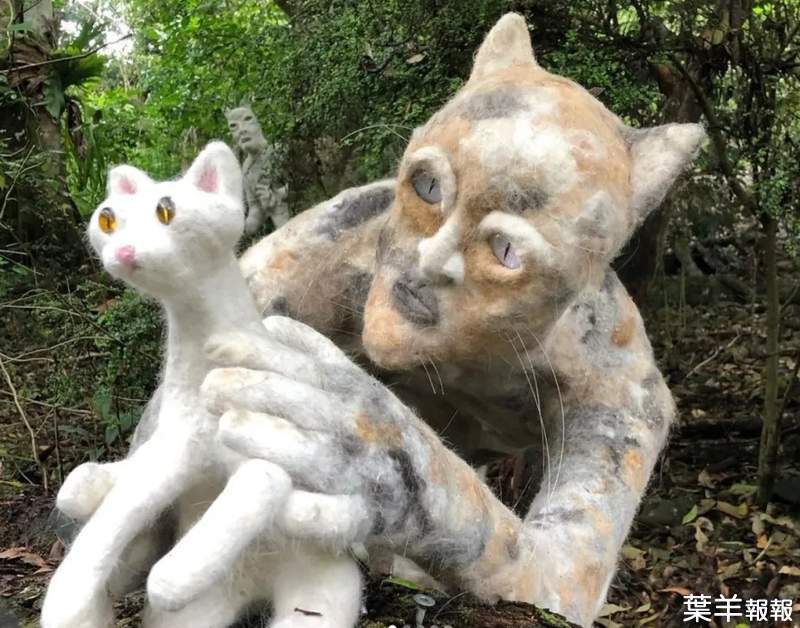 藝術家用貓毛做出《等身大貓人藝術》要是晚上看到可能會被它嚇出一身冷汗 | 葉羊報報