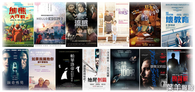 影迷懶人包《4月第5週上映電影》彷彿預言一般 韓影「流感」台灣大螢幕上映 | 葉羊報報