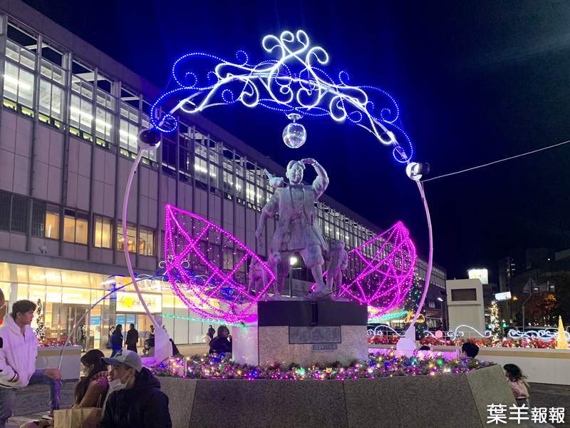 俗氣出名《岡山車站的桃太郎耶誕燈飾》頭上多了鏡球的最新版本再引話題ww  | 葉羊報報