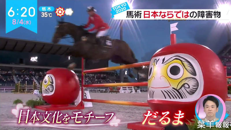 《東京奧運馬術障礙賽》不倒翁太可怕嚇壞馬兒們？日本風格欄杆設計引爆話題 | 葉羊報報
