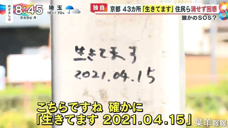 《日本京都謎之塗鴉事件》街上到處寫滿了「我還活著」 究竟是惡作劇還是求救訊息？ | 葉羊報報